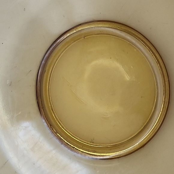 Vintage Anchor Hocking Amber Glass Folded Edge Bowl 5" X 2.5" - Picture 8 of 10